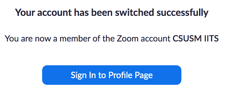 sign in to the zoom profile page