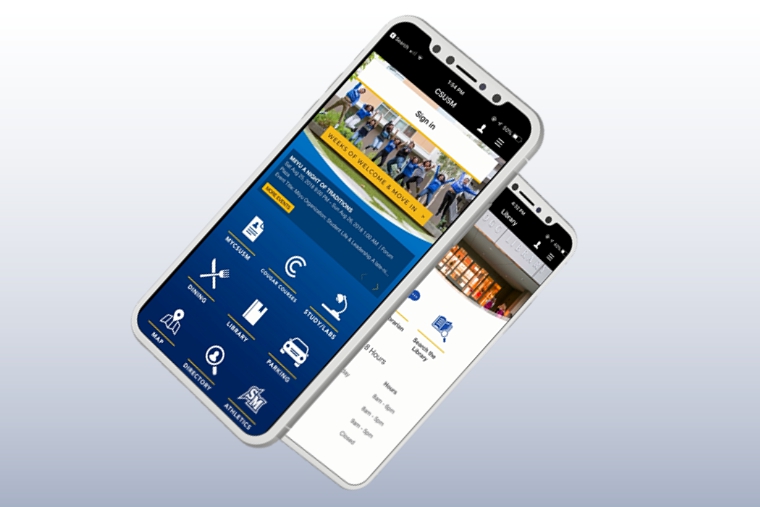 CSUSM Mobile App pages